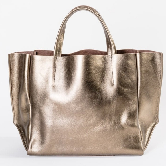 Ampersand as Apostrophe Half Tote - Sunset Metallic Leather - Picture 6 of 9
